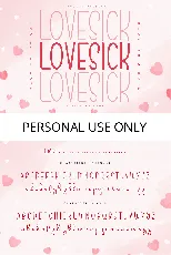 Lovesick font