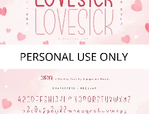 Lovesick font