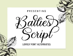 Bailies Script font