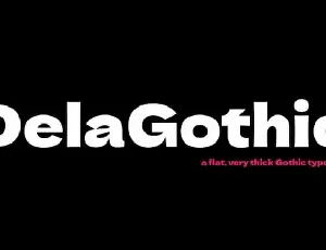 DelaGothic Display font