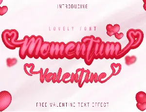 Momentum Valentine font