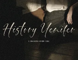 History Yenifer font