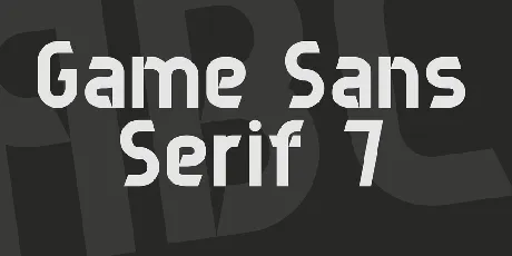 Game Sans Serif 7 font