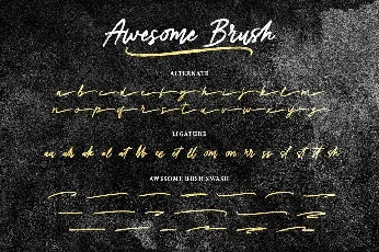 Awesome Brush font