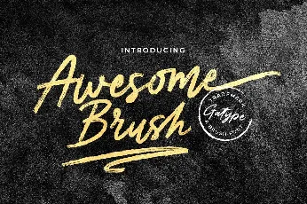 Awesome Brush font