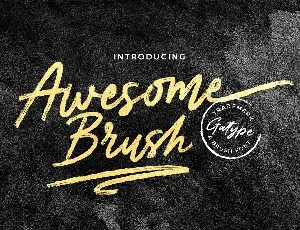 Awesome Brush font