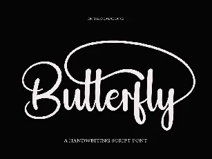 Butterfly Calligraphy Typeface font