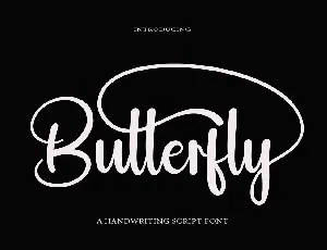 Butterfly Calligraphy Typeface font