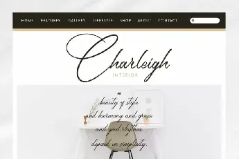 Glamour Line Calligraphy font