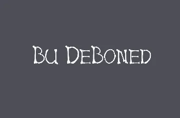 Bu DeBoned font