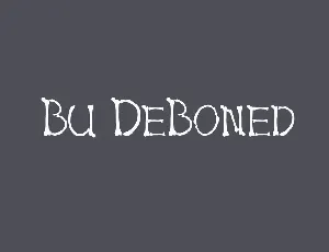Bu DeBoned font