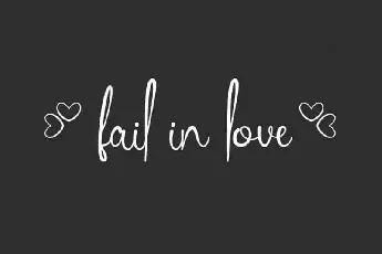 Fail In Love Handwritten font