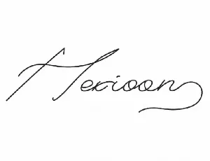 Hexioon Signature font