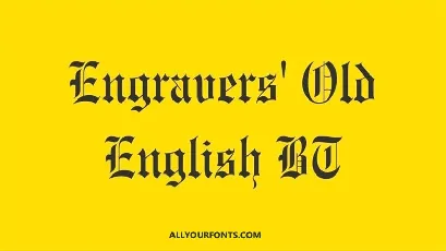 Engravers Old English font