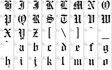 Engravers Old English font