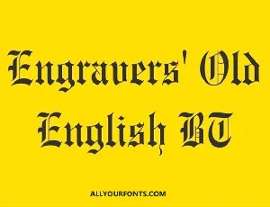 Engravers Old English font