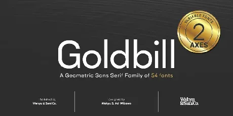 Goldbill font