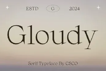 Gloudy font