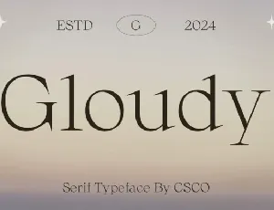 Gloudy font