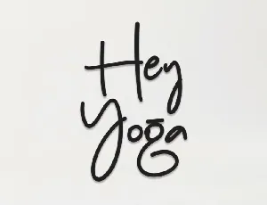 Hey Yoga Script font