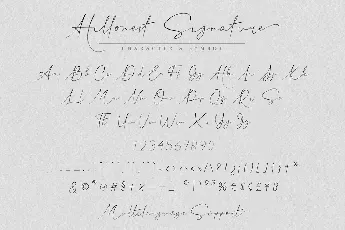 Hillonest Signature font