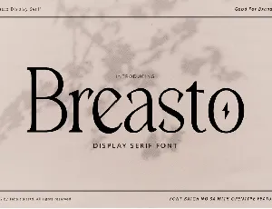 Breasto Display font