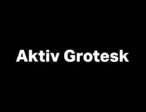 Aktiv Grotesk font