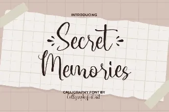 Secret Memories font