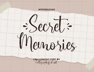 Secret Memories font