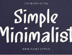 Simple Minimalist font