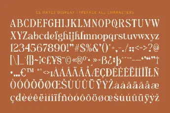 CS Hayes font