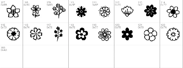 Flowery Illustration font