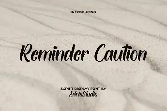 Reminder Caution font