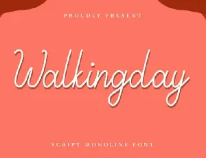 Walkingday Signature font