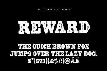 REWARD PERSONAL USE font