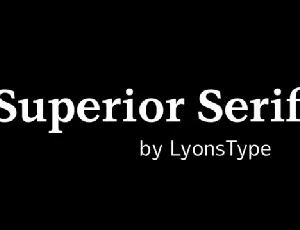 LT Superior Serif Family font