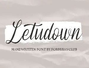 Letudown font