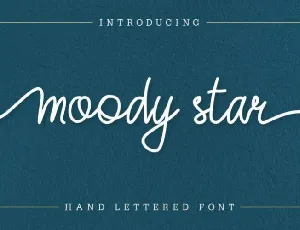 Moody Star Handwritten font