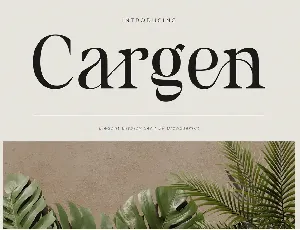 Cargen font