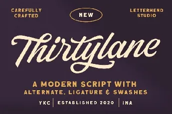 Thirtylane font