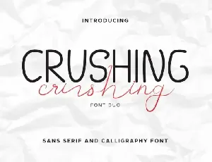 Crushing Script Duo font