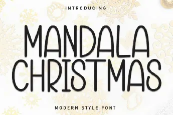 Mandala Christmas Display font