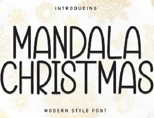 Mandala Christmas Display font