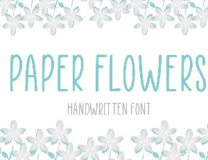 Paper Flowers Handwritten font