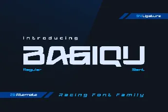 BAGIQUtrial font