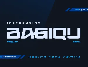 BAGIQUtrial font