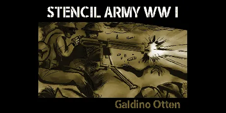 Stencil Army WW I font