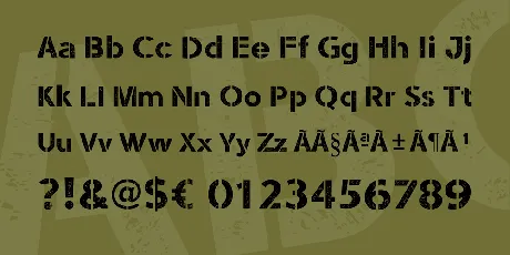 Stencil Army WW I font