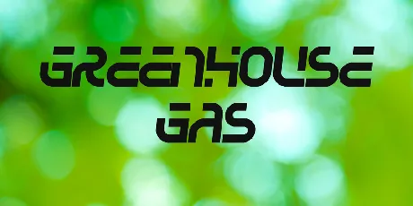 Greenhouse gas font