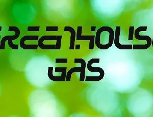 Greenhouse gas font